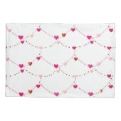 Pink Heart String Pillow Case  Kussensloop (Achterkant)