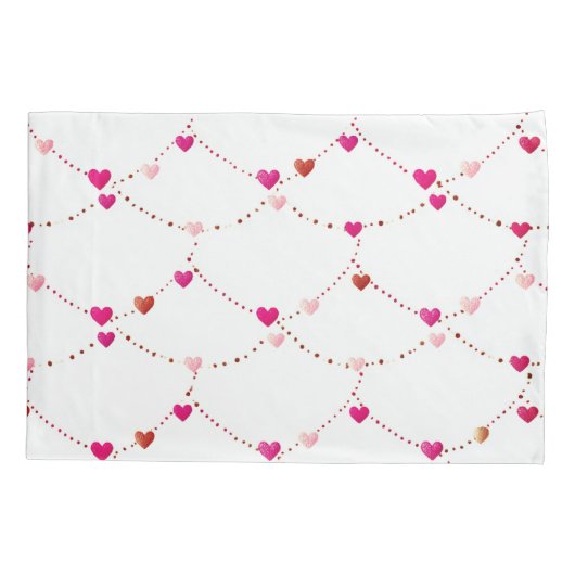 Pink Heart String Pillow Case  Kussensloop (Achterkant)