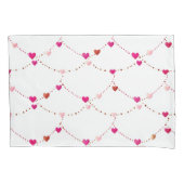Pink Heart String Pillow Case  Kussensloop (Voorkant)