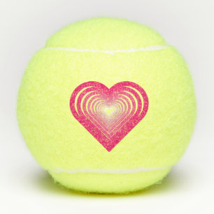 Pink Heart Tennis Balls Tennisballen