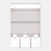 Pink Heart-Theme Daily Planner Post het notitie Post-it® Notes (Voorkant)