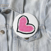 PINK HEART-toets Ronde Button 4,0 Cm (In situ)