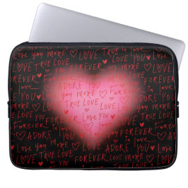 Pink Heart Valentijn electronic bag Laptop Sleeve
