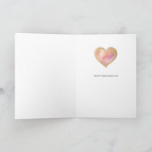 Pink Heart Valentijnsdag kaart voor haar (Binnen)