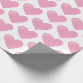 Pink Heart Valentijnsdag Pattern Gift Cadeaupapier (Hoek)