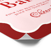 Pink Heart Valentine Bachelorette Mimosa Bar Sign Poster (Hoek)