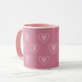 Pink Heart Valentine Coffee Mug Mok (Voorkant links)