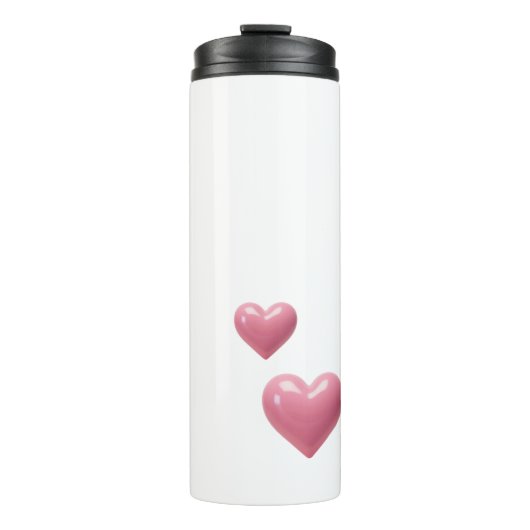 Pink Heart Valentine's Tumbler Thermosbeker (Voorkant)