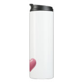 Pink Heart Valentine's Tumbler Thermosbeker (Geroteerd rechts)