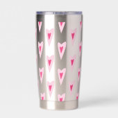 Pink Heart Valentines Water Bottle Geïsoleerde Drinkbeker (Achterkant)