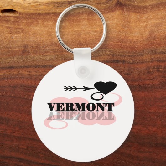 Pink Heart Vermont Sleutelhanger (Voorkant)