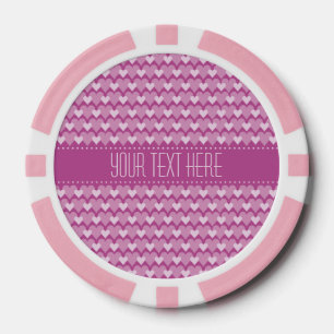 Pink Hearts aangepaste poker chips