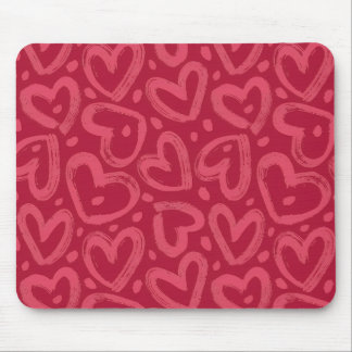 Pink Hearts Aesthetic Mouse Pad Muismat