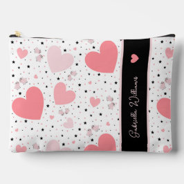 Pink hearts and piggy etui