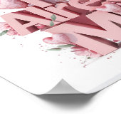 *~* Pink Hearts Ap85 Wet van Attractie Manifestere Poster (Hoek)