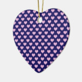 Pink Hearts Art Keramisch Ornament (Links)