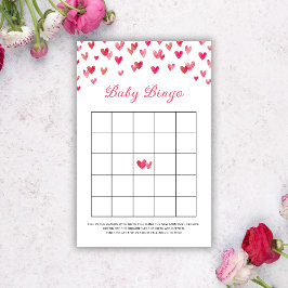 Pink Hearts Baby Bingo spel