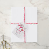 Pink Hearts Baby shower Bedankt Cadeaulabel (Met Touw)