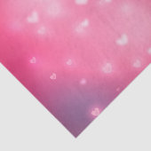 Pink Hearts Bokeh Verjaardag Tissuepapier (Detail)