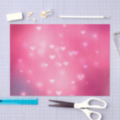 Pink Hearts Bokeh Verjaardag Tissuepapier (Craft)