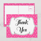 Pink Hearts - Dankjewel Card Briefkaart (Voorkant / Achterkant)