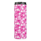 Pink Hearts Design for Breast Cancer Awareness Thermosbeker (Achterkant)