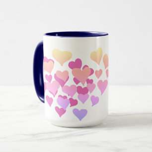 Pink Hearts Design Valentijnsdag, ideaal cadeau Mok