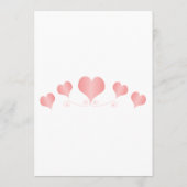 Pink Hearts Design Wedding Menu (Achterkant)