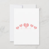 Pink Hearts Design Wedding RSVP Kaartje (Achterkant)