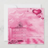 Pink Hearts en Rozen Afro-Amerikaans Baby shower Kaart (Achterkant)