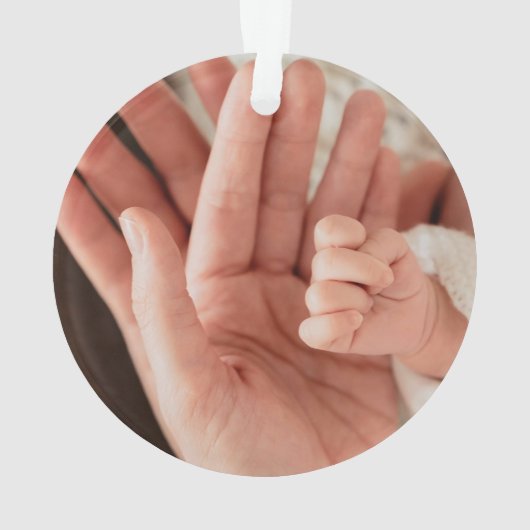 Pink Hearts First Christmas Without Angel Photo Ornament (achterkant)