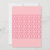  Pink Hearts Flower Bridal Shower Invitation Card Kaart (Achterkant)