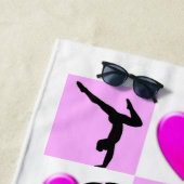 PINK HEARTS GEPERSONALISEERDE GYMNASTIEK STRANDLAK STRANDLAKEN (In situ)