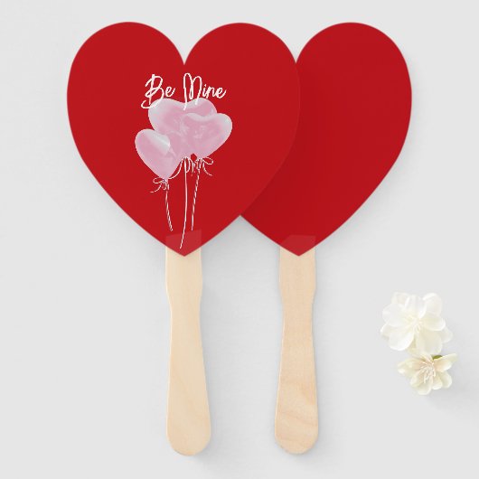 Pink Hearts Handwaaier (Voorkant en achterkant)