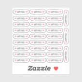 Pink Hearts Happy Mail Sticker (Vel)