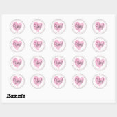 Pink Hearts Happy Mail Yay Ronde Sticker (Vel)