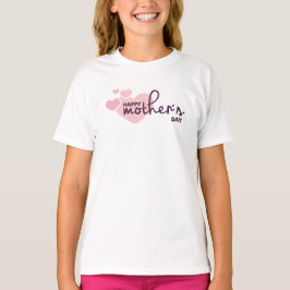 Pink Hearts Happy Moederdag | Sleeve Shirt