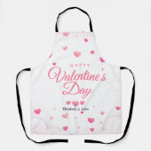 Pink Hearts Happy Valentine's Day Schort (Voorkant)