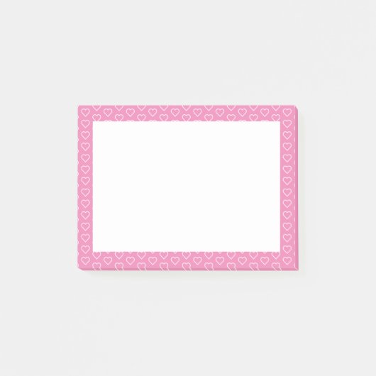 Pink Hearts ingelijst Post It Notes (Voorkant)