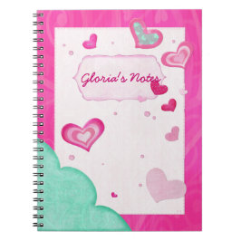 Pink Hearts Jeweled PERSOONLIJK DAGBOEK Notitieboek