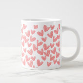 Pink Hearts Jumbo Mok (Rechts)