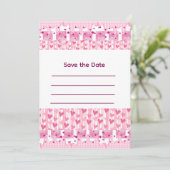 Pink Hearts Kaart (Staand voorkant)