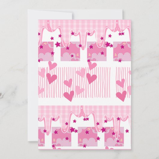 Pink Hearts Kaart (Achterkant)