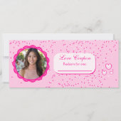 Pink Hearts Love Coupons Valentijn's Day Feestdagenkaart (Voorkant)