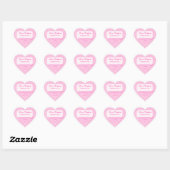 Pink Hearts Love Coupons Valentijn's Day Hart Sticker (Vel)