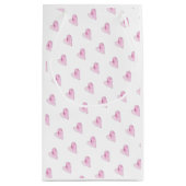 Pink Hearts Love Sweet Valentijnsdag Wedding Baby Klein Cadeauzakje (Achterkant)