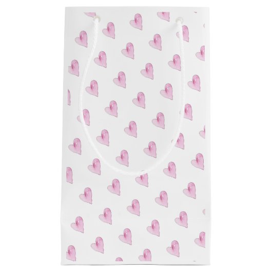 Pink Hearts Love Sweet Valentijnsdag Wedding Baby Klein Cadeauzakje (Voorkant)