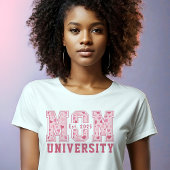 Pink Hearts Mom University Moederdag Tri-Blend Shirt