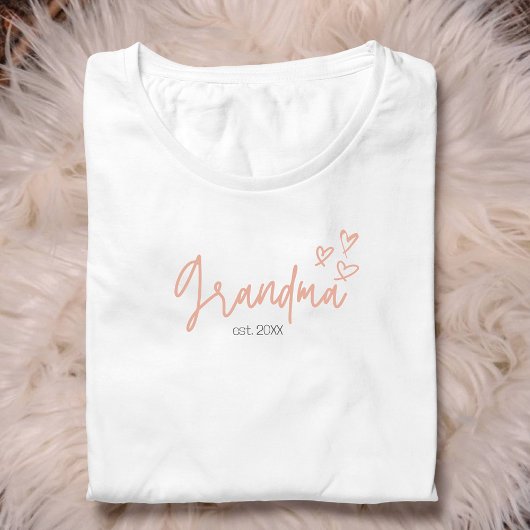 Pink Hearts Oma Opgericht Jaar T-shirt