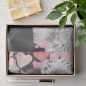 Pink Hearts Overlay Add Your Own Photo Tissuepapier (Geschenk)